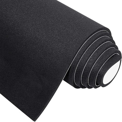 MAGZO Adhesive Foam Padding 1/8" Thick x 12" W x 59" L, Black Thin Neoprene Sheets, Closed Cell Foam Sheet Roll