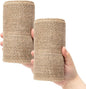 Natural Burlap Fabric Roll 10 Yards - 6 Inch Jute Ribbon for DIY Gift Wrapping, Craft Projects, Wedding, Christmas, Home Decoration (15 cm)