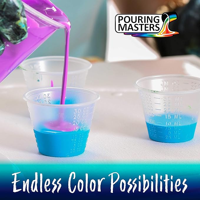 Pouring Masters Lemon Zest Metallic Pearl Ready to Pour Acrylic Pouring Paint - Premium 32-Ounce Pre-Mixed Fluid Acrylic Paint - Fluid Art Supplies for Canvas, Wood, Paper, Tile & Rocks