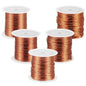 5 Rolls Copper Wire for Jewelry Making 18, 20, 22, 24, 26 Gauge Copper Jewelry Wire Craft Wires Bendable Beading Wires for Making Crafts, Sculpting, 5 Size(Copper)
