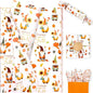Azurestore 60 Sheets Fall Tissue Paper, Orange Gnomes Patterns Gift Tissue Paper for Gift Bags & Gifts Wrapping, Pumpkin Leaves Print Art Packaging for Autumn Harvest Thanksgiving Party Decor Craft
