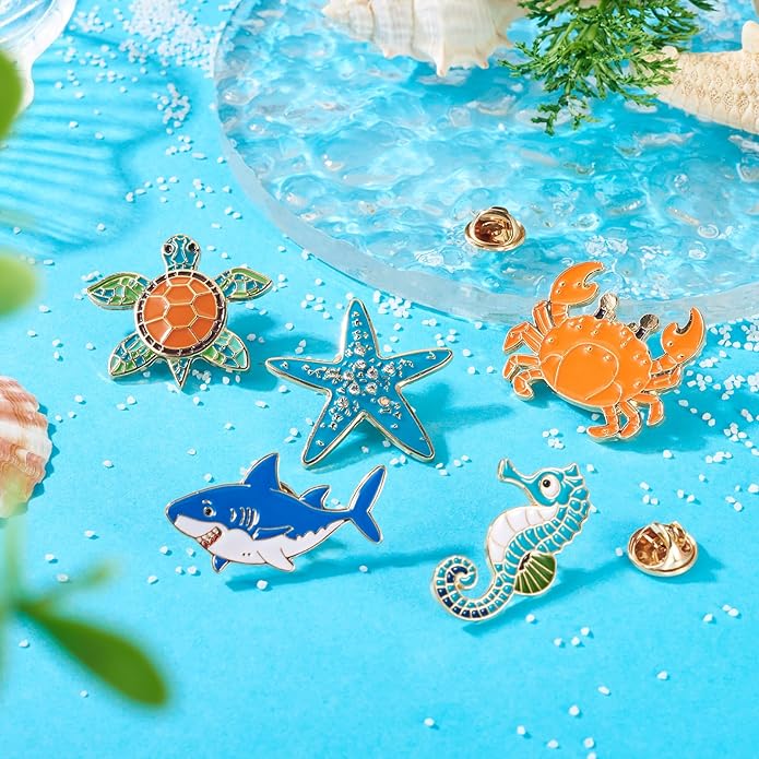 Mixed Enamel Pins for Backpacks, Beadthoven Cute Enamel Brooch Pins Set, Funny Backpack Pins, Aesthetic Lapel Badge Pins Bulk for DIY Clothes Accessories Holiday Gifts