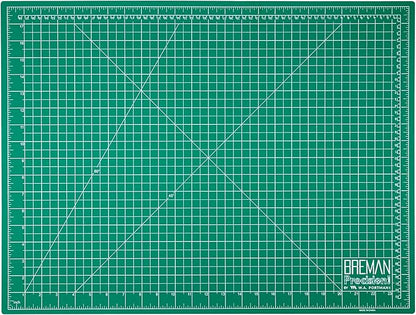 Breman Precision 18x24 Inch Self Healing Cutting Mat - 2-Sided 5-Ply PVC Green/Black Cutting Mats for Crafts, Sewing, Quilting and DIY Projects - Durable and Non-Slip Design with Precise Grid Lines