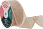 Mandala Crafts Natural Burlap Wired Ribbon 1.5 Inches Wide Jute Ribbons for Crafts - 10 Yds Roll Rustic Burlap Wrap Trim Ribbons for Wreaths Bows Party Decoration