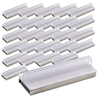 Master Magnetics Magnetic Sign Holder Pack - Magnetic Sign Holders for Door Frames, Metal Shelves, Whiteboards - Powerful Magnet - Retail EZ Grip Holder - 3" L x 1" W x 0.75" H - 25-Pack