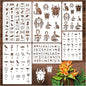 Egyptian Hieroglyphs Stencils, Ancient Egyptian Glyphs Alphabet Painting Template for Wood Burning, Journal, Scrapbook, Pyrography Engraving, Bookmark, Crafts, Art, DIY (Egypt6)