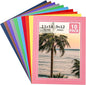 HOTUO 10 Pack Colorful 11x14 Picture Mats, Pre-Cut 11x14 Picture Frame Mat with Ivory Core Bevel Cut for 9x12 Photo, Signature Friendly 4 Ply Thickness Photo Mat for Frames (Colorful with V-Groove)