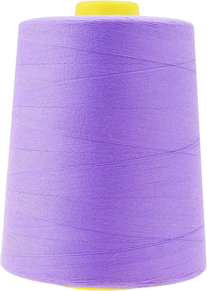 Mandala Crafts 4 Pack of Serger Threads Cones Spools - 20S/2 24000 Yards Polyester Lilac Threads for Sergers Machine and Overlock Quilting Sewing Machine