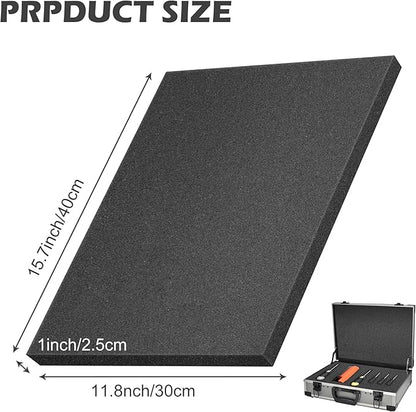 DECOHS 6 PCS Polyurethane Foam Sheet-16x12x1 Inch Cuttable Foam Inserts for Cases-Packing Foam Pads for Toolbox Camera Storage and Crafts