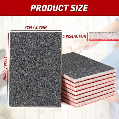 24 Pcs Sanding Sponge 2000 Grit, Washable & Reusable Sanding Blocks for Wood, Metal, Drywall, Glazing, Wet Dry Sandpaper for Smooth Finishing