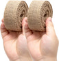 Burlap Fabric Roll - 10 Yards Natural Jute Fabric Ribbon for DIY Gift Wrapping, Craft Projects, Wedding, Christmas Home Decoration (2.5cm, 1 Inch)