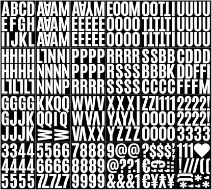 318PCS Vinyl Letter Stickers for Mailbox, 2 Inch Alphabet Numbers for House, Door, Scrapbook, Sign, Name, Classroom Decor Waterproof self Adhesive (White)
