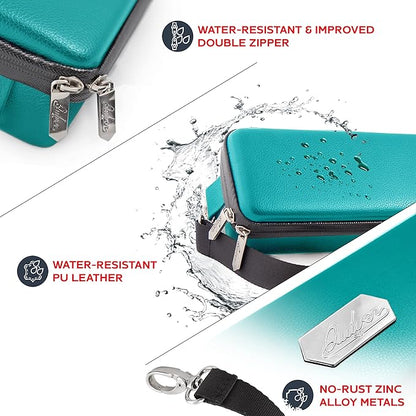 Quiver Time 's Teal Card Case, Perfect for MTG Deck, Premium Storage Box, for Trading Cards, and Playing Card Storage, Ideal for Carrying Magic The Gathering and Game TCG Enthusiasts Recommended
