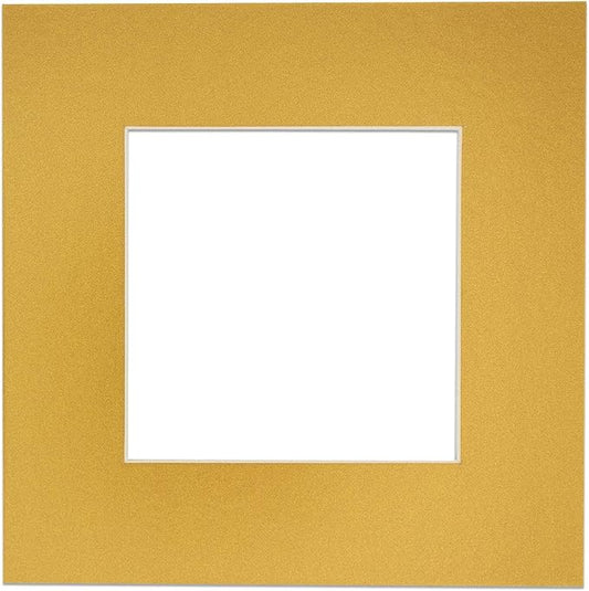 11x14 Mat for 8.5x11 Photo - Precut Metallic Gold Picture Matboard for Frames Measuring 11 x 14 Inches - Bevel Cut Matte to Display Art Measuring 8.5 x 11 Inches - Acid Free Pack of 25 MATS
