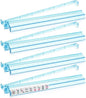 Mahjong Racks with Pushers Set of 4, Mahjong Tile Pushers and Racks, Acrylic Majiang Tile Holders Accessories (Bling Blue)