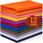 12 Rolls 8"x35"(20.5x90cm) 1.4mm Thick Soft Felt Fabric Sheet 12 Assorted Dark Rainbow Series Colors Felt Pack Pastel Felt Sheets for DIY Craft Sewing Squares Nonwoven Patchwork