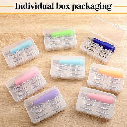 Umigy 24 Pack Craft Linoleum Cutter Kit Carving Tools Assortment Linocut Tools Block Cutters for Block Printing, Assorted Colors