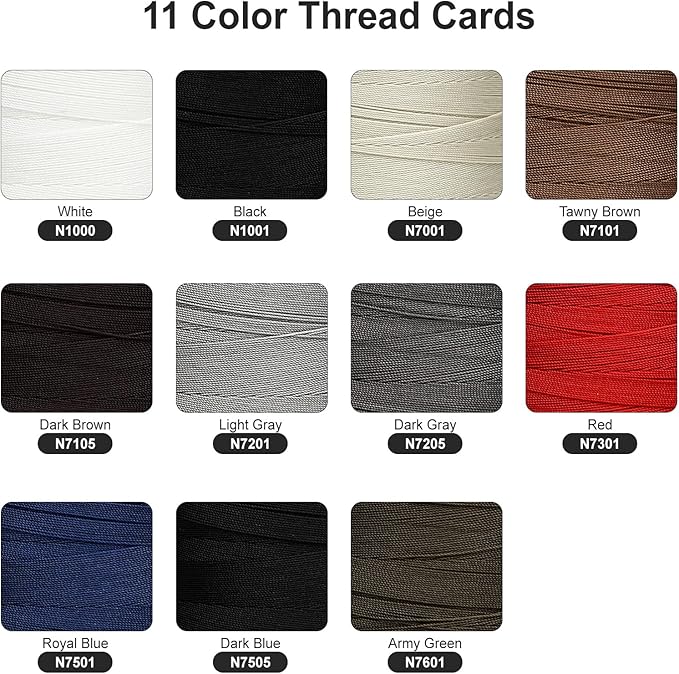 Extra Strong Bonded Nylon Thread #69 Tex70 – 16 OZ, 6000yds, Versatile Stitching Solution for Leather, Upholstery, Canvas Repair and More (Khaki)