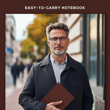 Beechmore Books A5 Sketch Book – 5.8"x8.3" Premium Vegan Leather Hardcover Sketchbook, 96 Thick 300gsm Perforated Ivory Pages, Ideal for Sketching, Watercolor & Mixed Media, Includes Back Pocket