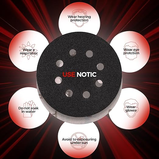 100PCS 5 inch Silicon Carbide Sanding Discs 320 Grit, Wet Dry Orbital 5 Sander Hook and Loop Sandpaper Disc, Best for Metal,Automotive,Wood Polishing