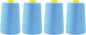 Mandala Crafts 4 Pack of Serger Threads Cones Spools - 40S/2 24000 Yards Polyester Light Blue Threads for Sergers Machine and Overlock Quilting Sewing Machine