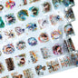 Dreamy Floral PET Tape Set with Clip, 6 Rolls Pre-Cut Vintage Tape for Journaling, Scrapbooking, DIY Crafts, and Planners