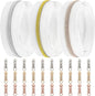 DOITEM 16.5 Yards 3 Pieces Sewing Zippers #5 Nylon Coil Zippers Assorted Zipper for Sewing with 30 Zipper Sliders for DIY Tailor Sewing Crafts Supplies, White