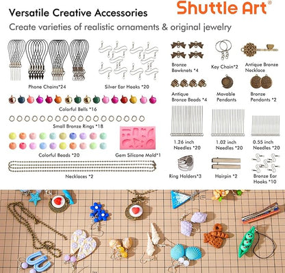 Shuttle Art 82 Colors Polymer Clay Kit with 19 Clay Tools, 16 Kinds of Accessories, Non-Toxic, Non-Sticky, Ideal DIY Art Craft Gift for Kids Adults