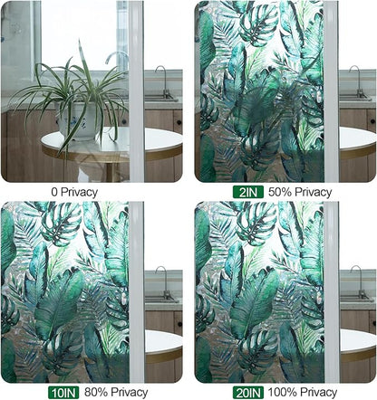 DKTIE Nature Pattern Rainbow Window Film Decorative Stained Glass Window Film Static Cling Films Easy Apply Removable Comes with Tools (U560-rainbow, 35.4" x 78.7")