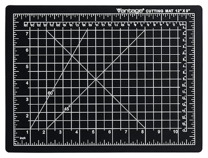 Dahle Vantage 10670 Premium Self-Healing Cutting Mat, 9"x12", 1/2" Grid, 5 Layers for Max Healing, Perfect for Crafts & Sewing, Black