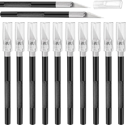 15 Pack Exacto Knife Set, Hobby Knife, Back to School Supplies Craft Knifes Kit for Art, Carving, DIY, Scrapbooking, Art, Cutting, Stencil(Black)