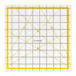KERING Square Quilting Ruler - 9.5x9.5 inch Anti-Slip Acrylic Ruler for Patchwork Piecing, Bias Strips & Rotary Cutting, Professional Quilter's Tool with Dual-Angle Guide