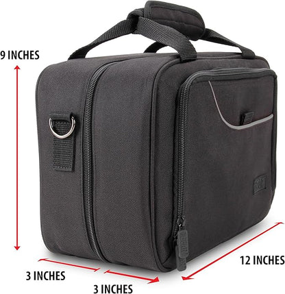 USA Gear Card Deck Storage Bag Compatible with TCG and CCG Deck Games - Card Protector Bag with Padded Shoulder Strap, Customizable Interior, Weather Resistant - Fits Boxes and Loose Cards - Black