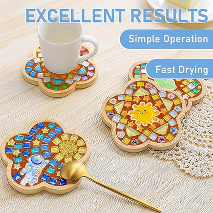 Mosaic Crystal Grout, Mosaics Tile Tools, Mosaic Tile Accessories – Essential for Handmade Grouting and Perfect for DIY Craft Projects (Orange Red, 8.8oz)