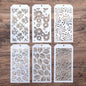 DIY Decorative Stencil Template for Scrapbooking Painting on Wall Furniture Crafts,Set of 6 (Rose)