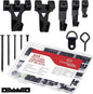 303-Piece Picture Hanging Assortment, Heavy Duty Hooks, Nails, Sawtooth, D-Rings, Wire, Level, and Metal Wall Hooks for Picture Framing and Canvas Mounting (Black)