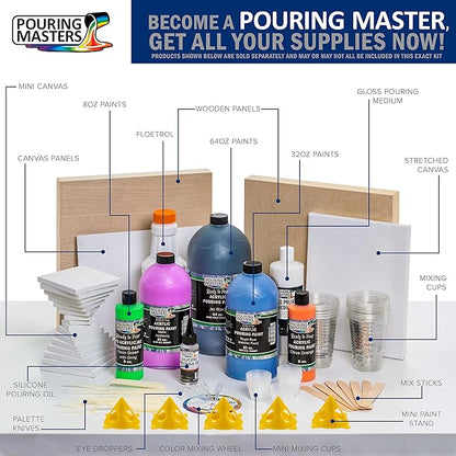 POURING MASTERS Desert Sand Acrylic Ready to Pour Pouring Paint - Premium 32-Ounce Pre-Mixed Water-Based - for Canvas, Wood, Paper, Crafts, Tile, Rocks and More