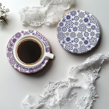 CHGCRAFT Lace Flowers Polymer Clay Texture Sheets Geometric Flowers Silicone Texture Stamp Clay Texture Mat Modeling Pattern Pad Texture Sheets for Jewelry and Clay Earrings Tools, 5.5x5.5 inch