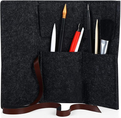 Scratch Painting Art Tool, 9 Pieces Scratching Drawing Tool Set, Including Artist Glove, Tool Bag, Scratch Coloring Pens, Plastic and Wooden Stylus, Scraper, Clean Brush