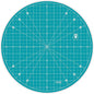 Headley Tools 13"x13" Round Rotating Cutting Mat, Self Healing Mat with 360-Degree Rotation & Anti-Slip Base, Sewing Board Cutting Mat Perfect for Fabric Quilting Leather Hobby Project, Turquoise