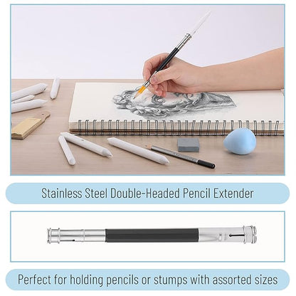 Mr. Pen- Blending Stump, 33 pcs, Blending Stumps for Drawing, Shading Pencils for Sketching, Blending Pencil, Tortillions, Sandpaper Sharpeners, Pencil Extension Tool, Kneaded Eraser, Rub Sponge