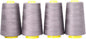 Mandala Crafts 4 Pack of Serger Threads Cones Spools - 20S/2 24000 Yards Polyester Taupe Threads for Sergers Machine and Overlock Quilting Sewing Machine
