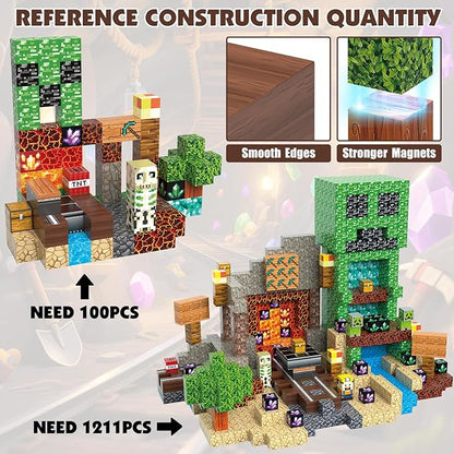 JIMI Magnetic Building Blocks Set, Magnetic Blocks STEM Construction Toys, Montessori Sensory Stacking Toys for Boys Girls Age 3 4 5 6 7 8, Magnet Cubes Christmas Birthday Present for Kids