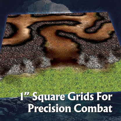 Arcknight The Winding Caverns Roleplaying Battlemaps; 16 Modular RPG Maps in 8 Double-Sided Pages, 1" Square Grid, Modular & Versatile Design for Tabletop Gaming - for Dungeons & Dragons & Pathfinder