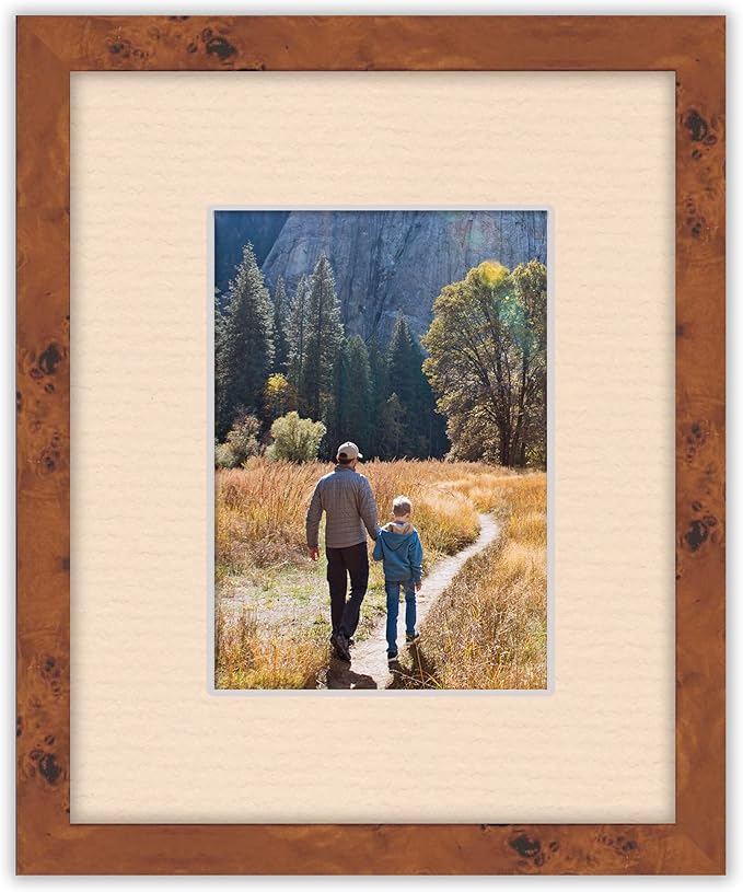 8x10 Mat Bevel Cut for 6x8 Photos - Acid Free Beige Precut Matboard with Backing Board and Crystal Clear, Self Seal Photo Mat Bag - for Pictures, Photos, Framing - 4-ply Thickness