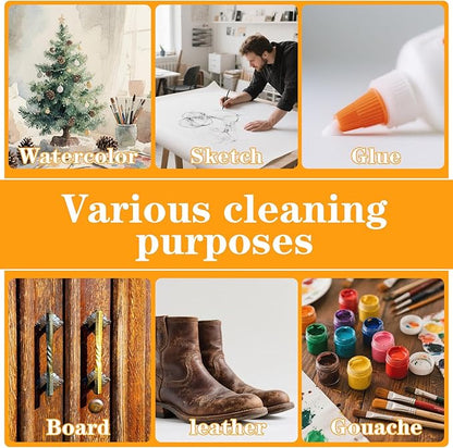 Nogeqi 8PCS Rubber Cement Eraser Residue and Glue Eraser for Removing Adhesive from Paper Plastic Art Painting