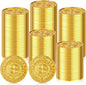 Hanaive 100 Pcs Plastic Gold Coins Fake Pirate Play Coins Spanish Doubloons St. Patrick's Toy for Kids Pirate Party, Treasure Hunt Board Game and Party Favors(Classic)