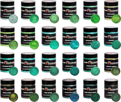 Eye Candy Pigments Premium Green Mica Powder - Dark Ocean Green (50gr) - for Epoxy, Resin, Soap, Paint, Woodworking, Acrylic Pouring, Bath Bombs, Fishing Lures - DIY Arts and Crafts Additive