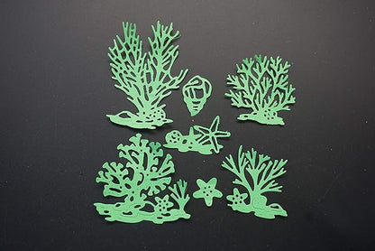 Metal Beach Shell Starfish Conch Coral Cutting Dies, Ocean Life Die Cuts Embossing Stencils Template Mould for Card Scrapbooking and DIY Craft