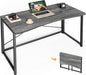 Huuger Folding Desk for Small Spaces, 39.3 Inch Foldable Computer Table, for Home Office, Study, Bedroom, Dorm, Space Saving, Small Writing Work Office Computer Desk, Easy to Fold, Grey